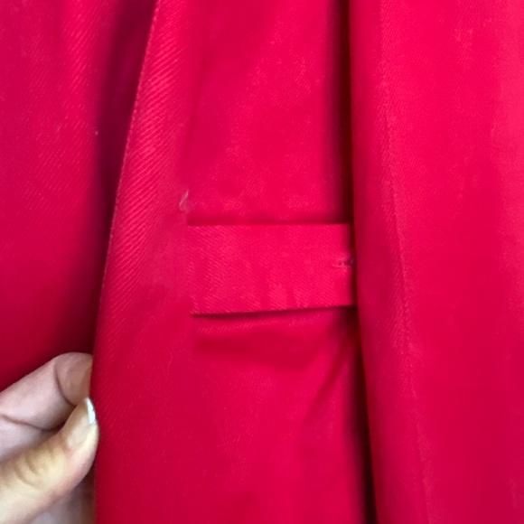 Lauren Ralph Lauren Medium Red Equestrian Style Coat with Black Collar Like New. - Picture 13 of 14